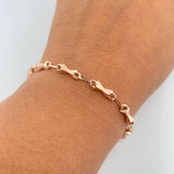 Bracelet Sand Watch 3.85gr / 21.2cm / 2.5mm Dotted 18K Rose Gold &