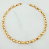 Tobillera Rustica Burbuja 6.2 g / 10 1/2 in / 4.7 mm Oro Amarillo 18K