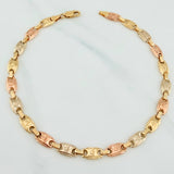 Rustic Crown Anklet 7.25 g / 10 3/4 in / 5.7 mm Three Golds 18K