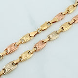 Rustic Crown Anklet 7.25 g / 10 3/4 in / 5.7 mm Three Golds 18K