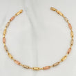 Rustic Tribal Anklet 4.65 g / 10 1/4 in / 3.4 mm Three Golds 18K