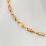Pulso Rustico Tribal 3.5 g / 7 1/4 in / 3.5 mm Tres Oros 18K