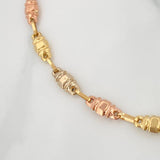 Pulso Rustico Barril 4 g / 8 1/4 in / 4.6 mm Tres Oros 18K