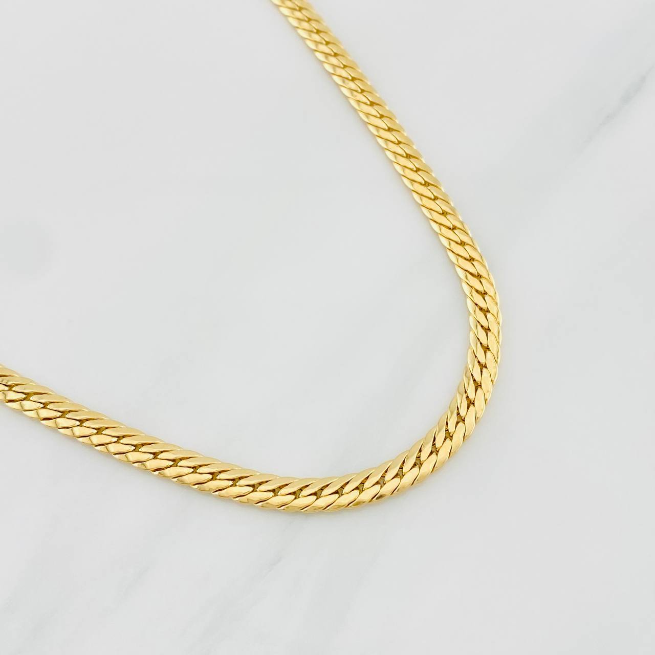 Flat Snake Chain 15.8g / 20 in / 4.5mm Yellow Gold 18K
