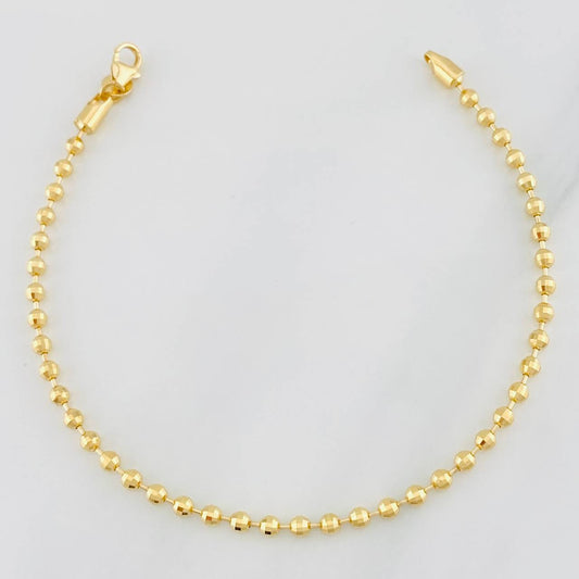 Bracelet Militar 5.4g / 7 3/4 in / 2.8mm 18K Yellow Gold