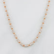Cadena Morse 8g / 20 in / 2mm Dos Oros Blanco Rosa 18K