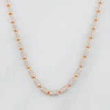 Cadena Morse 8g / 20 in / 2mm Dos Oros Blanco Rosa 18K