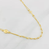 Cadena Denario Virgen Cruz 3.85g / 18 in / 2.4mm Oro Amarillo 18K