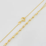 Cadena Denario Virgen Cruz 3.85g / 18 in / 2.4mm Oro Amarillo 18K