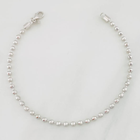 Bracelet Military 5.65g / 7 3/4 in / 2.8mm White Gold 18K