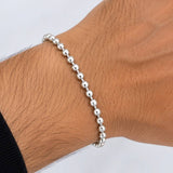 Bracelet Military 5.65g / 7 3/4 in / 2.8mm White Gold 18K