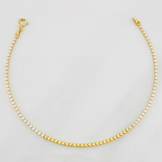 Tennis Bracelet 1.95g / 7 in / 1.5mm Yellow Gold 18K