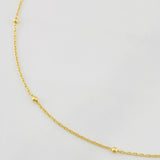 Anklet Classic Link Beads 1.3g / 8 3/4 in / 1mm Yellow Gold 18K