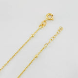 Anklet Classic Link Beads 1.3g / 8 3/4 in / 1mm Yellow Gold 18K