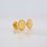 Topos Circulo Diamantado 0.7g / in / 7.1mm Oro Amarillo 18K