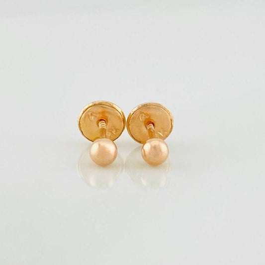 Topos Bola Lisa 0.4g / in / 3mm Oro Rosa 18K