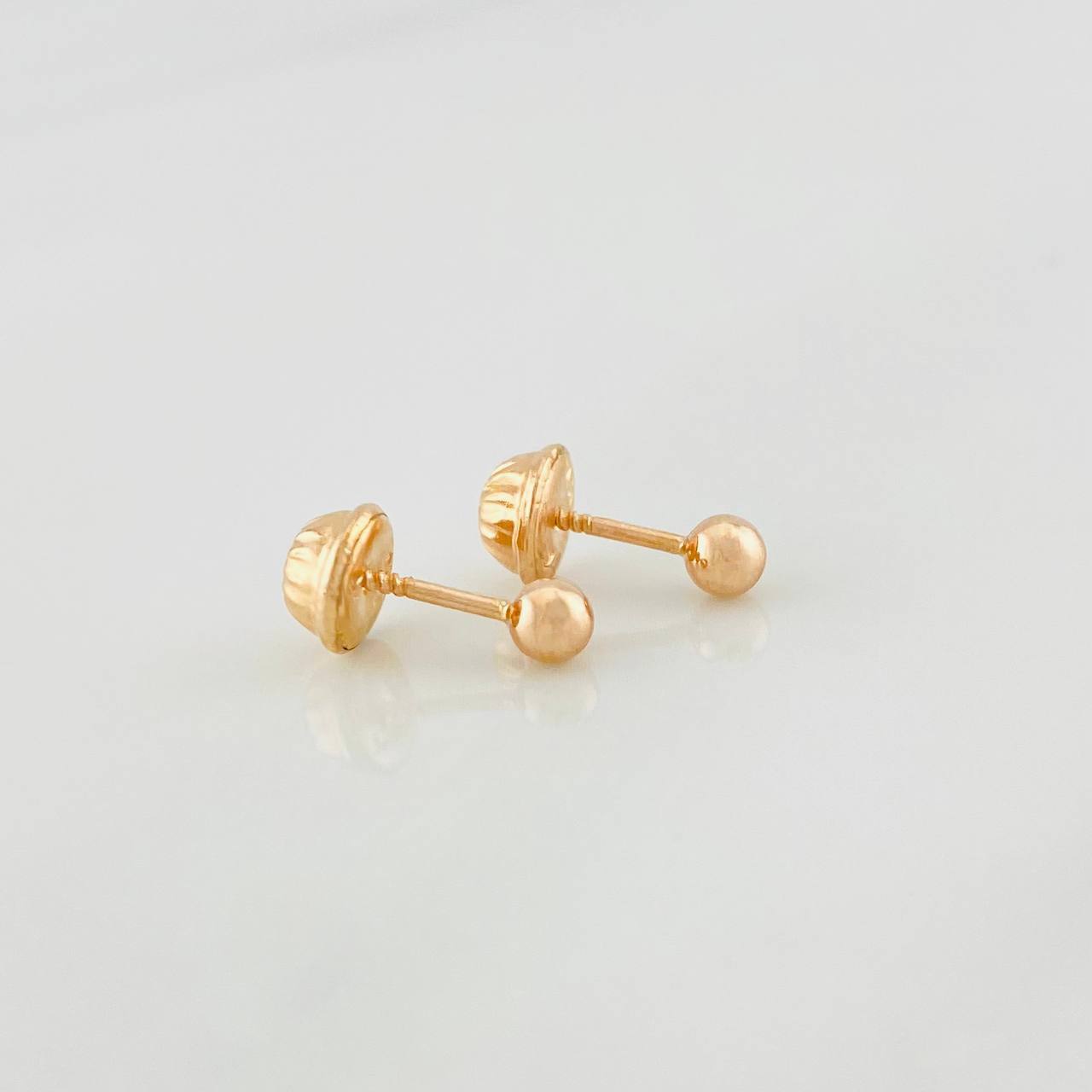 Topos Bola Lisa 0.4g / in / 3mm Oro Rosa 18K
