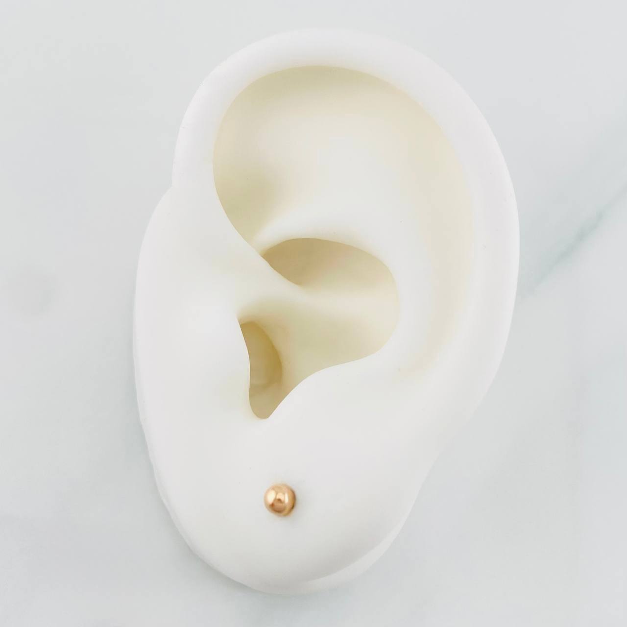 Topos Bola Lisa 0.4g / in / 3mm Oro Rosa 18K