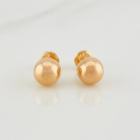 Topos Bola Lisa 0.75g / in / 7mm Oro Rosa 18K