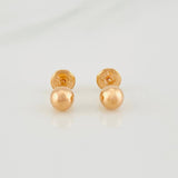 Topos Bola Lisa 0.5g / in / 5mm Oro Rosa 18K