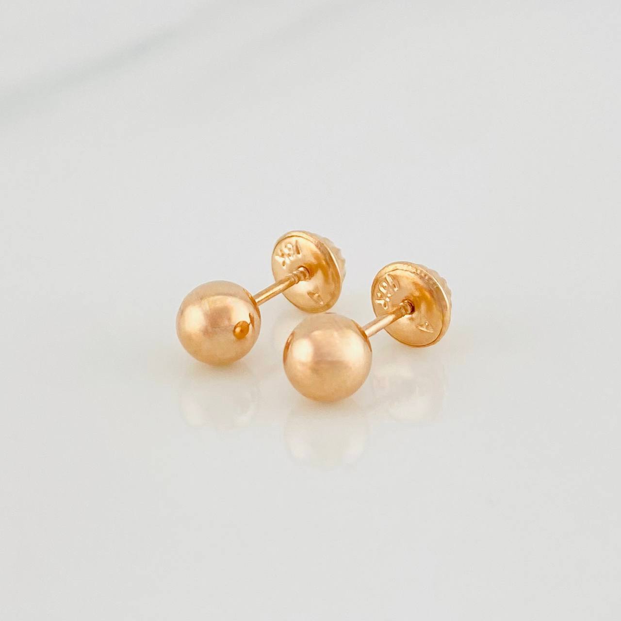 Topos Bola Lisa 0.5g / in / 5mm Oro Rosa 18K