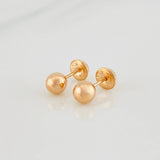 Topos Bola Lisa 0.5g / in / 5mm Oro Rosa 18K