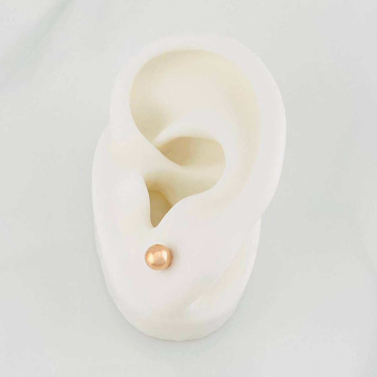 Topos Bola Lisa 0.5g / in / 5mm Oro Rosa 18K