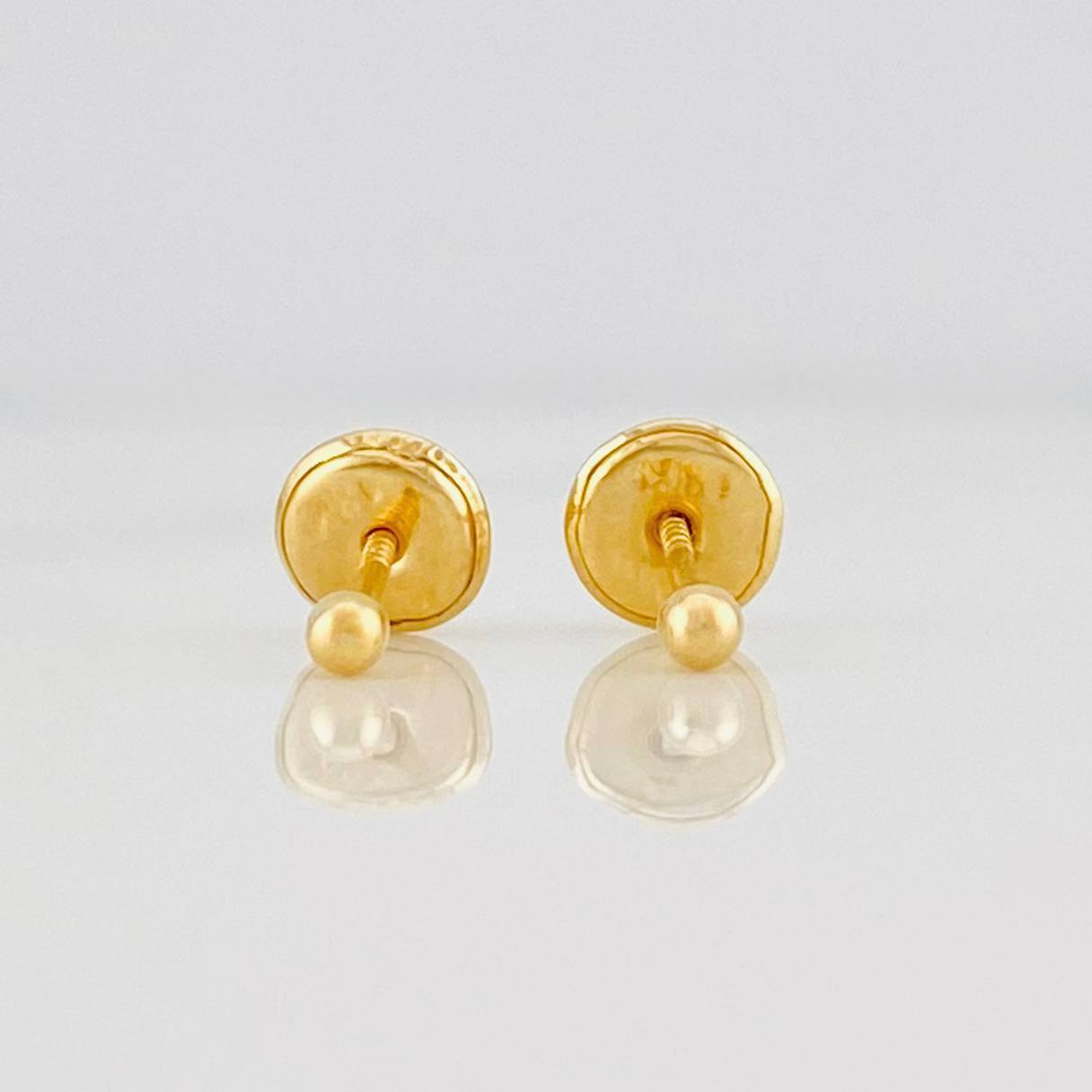 Topos Bola Lisa 0.35g / in / 2mm Oro Amarillo 18K