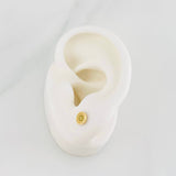 Topos Circulo Tupido 0.9g / in / 5.9mm Oro Amarillo 18K