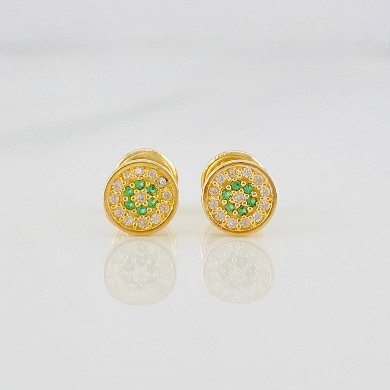 Topos Circulo Tupido 0.9g / in / 5.9mm Oro Amarillo 18K