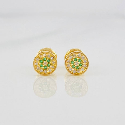 Topos Circulo Tupido 0.9g / in / 5.9mm Oro Amarillo 18K