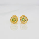 Topos Circulo Tupido 0.9g / in / 5.9mm Oro Amarillo 18K