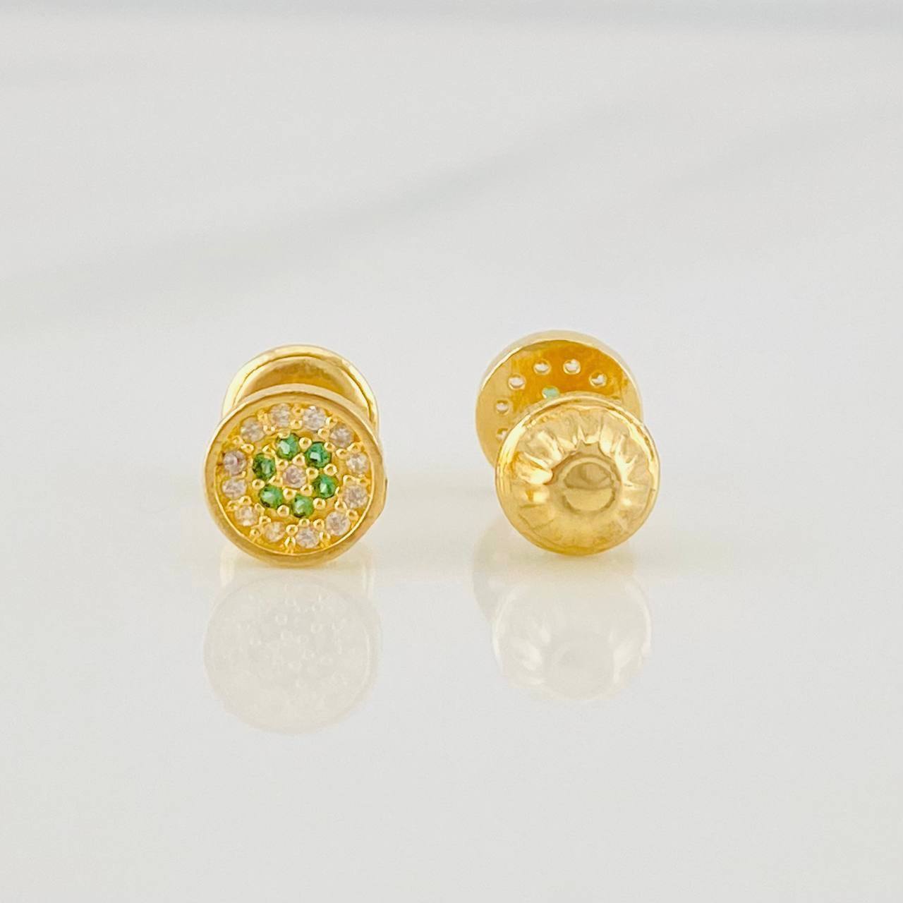 Topos Circulo Tupido 0.9g / in / 5.9mm Oro Amarillo 18K