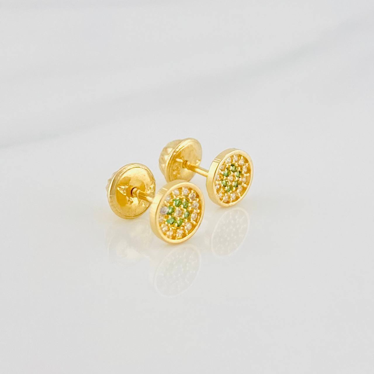 Topos Circulo Tupido 0.9g / in / 5.9mm Oro Amarillo 18K