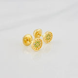 Topos Circulo Tupido 0.9g / in / 5.9mm Oro Amarillo 18K
