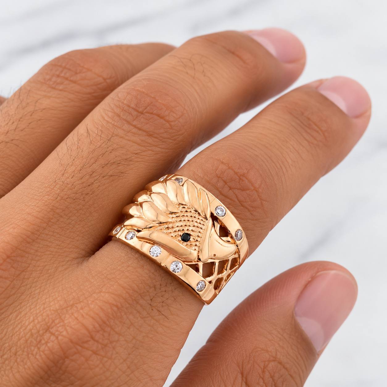 Eagle Ring 8.95g / T9 Rose Gold 18K