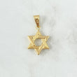 Pendant Star of David 2.25gr / 3.7cm / Striped 18K Yellow Gold