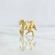 Dije Caballo 0.95gr / 1.8cm / Mate Oro Amarillo 18K