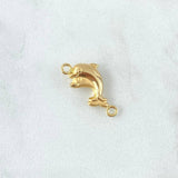 Charm Dolphins 0.5gr / 2cm / Matte - Smooth 18K Yellow Gold
