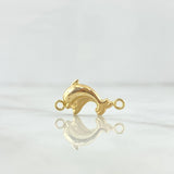 Charm Dolphins 0.5gr / 2cm / Matte - Smooth 18K Yellow Gold