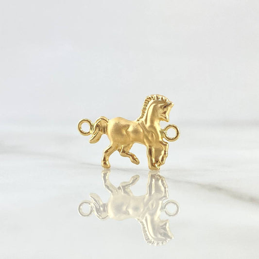 Charm Horse 0.9gr / 2cm / Matte 18K Yellow Gold