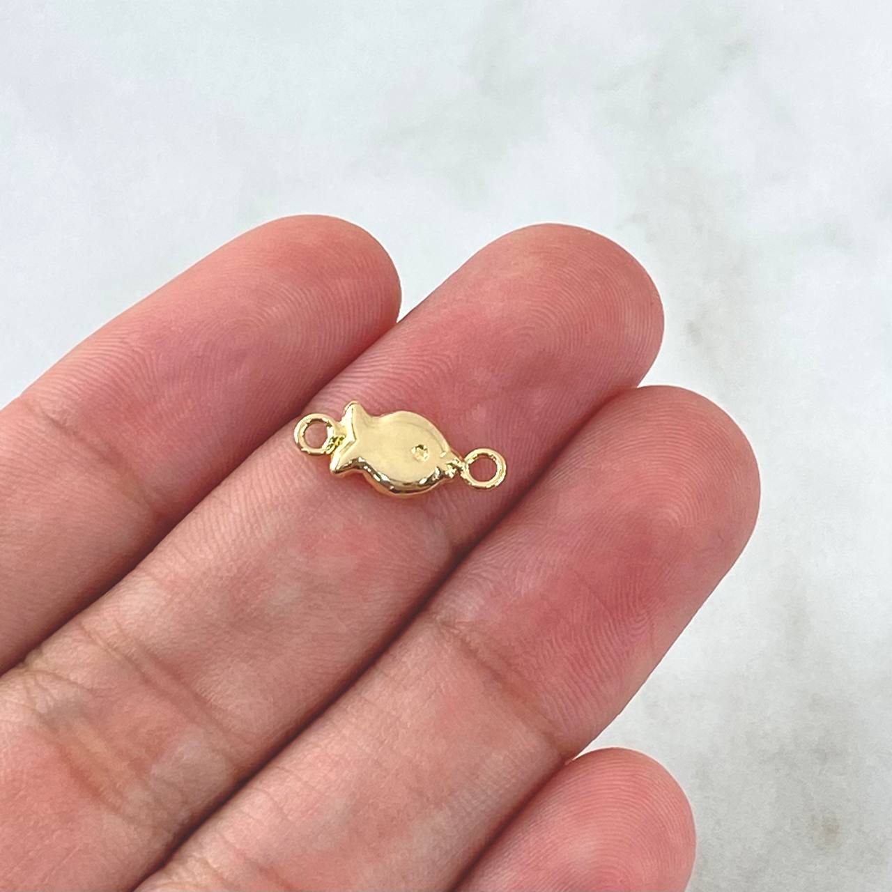 Charm Flatfish 0.3gr / 1.4cm / Smooth 18K Yellow Gold