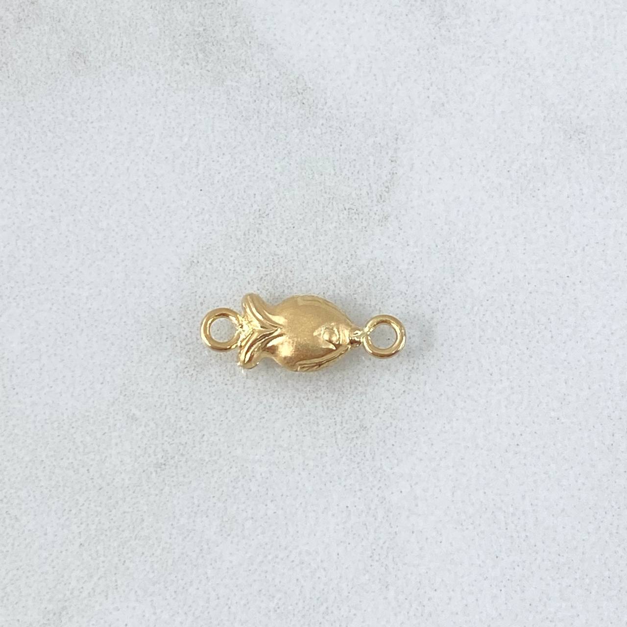 Charm Fish 0.3gr / 1.4cm / Matte 18K Yellow Gold