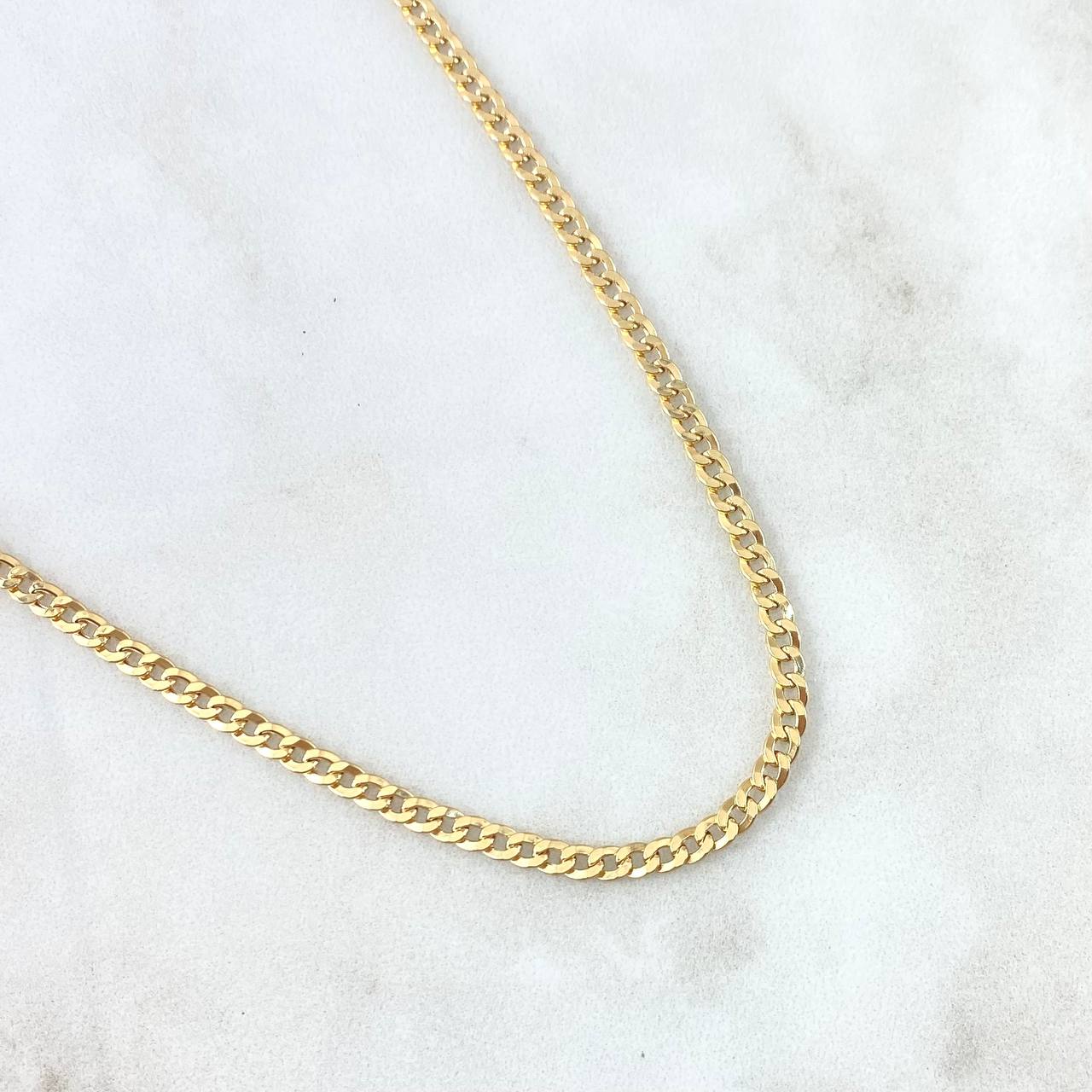 Cadena Cubana 4.5gr / 17 3/4 in / 3mm Oro Amarillo +1 18K *