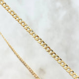 Cadena Cubana 4.5gr / 17 3/4 in / 3mm Oro Amarillo +1 18K ©