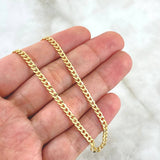 Cadena Cubana 4.5gr / 17 3/4 in / 3mm Oro Amarillo +1 18K ©