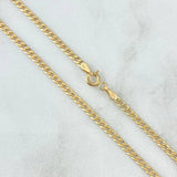 Cadena Cubana 3.1gr / 17 3/4 in / 2mm Oro Amarillo +1 18K