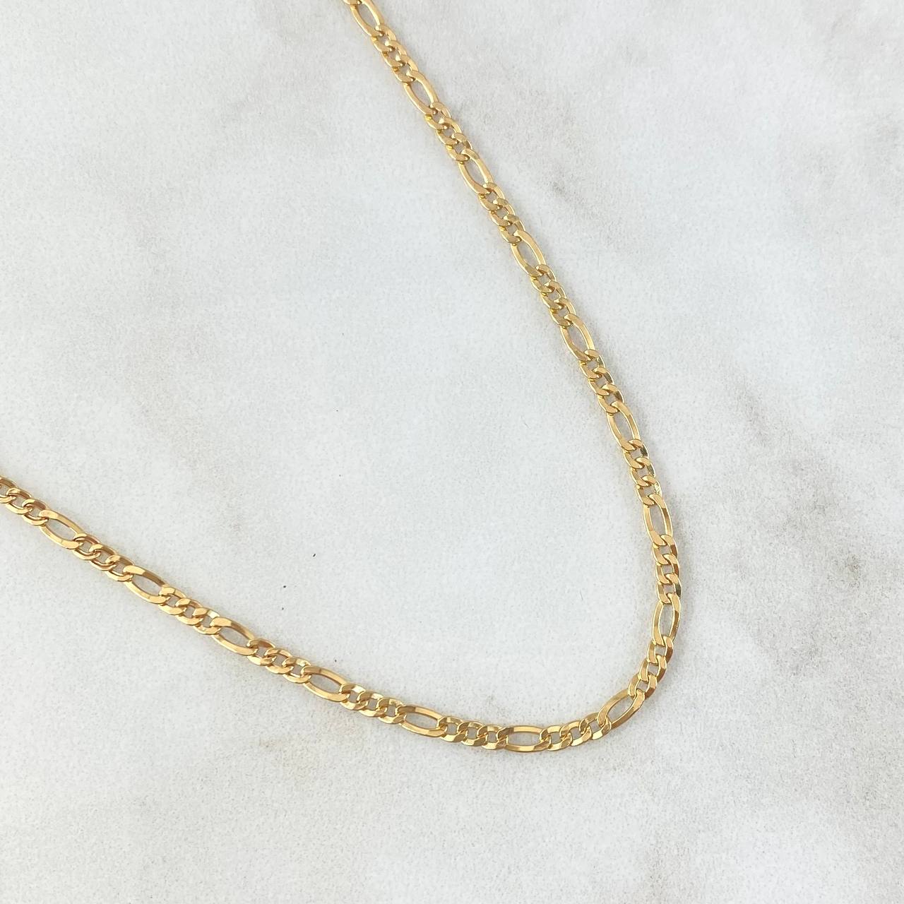 Cadena Figaro 2.6gr / 45cm / +1 Oro 18K