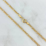 Cadena Figaro 2.6gr / 45cm / +1 Oro 18K