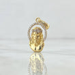 Pendant Christ Face 2.2gr / 2.6cm / White Zircons 18K Yellow Gold